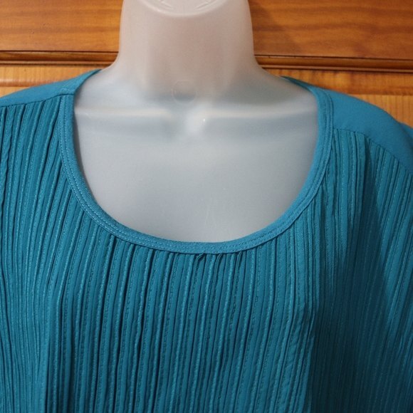 Milla Blue Fringe Swing Top Mixed Media Boho Festival Hippie Western Medium - Picture 7 of 12